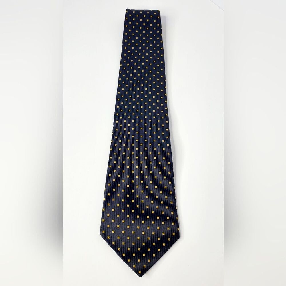 Noble Hand-made Tie Black with Gold Print